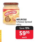 Melrose Cheese Spread-400g Each