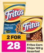 Fritos Corn Chips Assoretd-For 2 x 120g