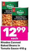 Rhodes Canned Baked Beans In Tomato Sauce-410g Each