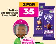 Cadbury Chocolate Slab Assoretd-For 2 x 80g