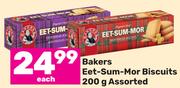 Bakers Eet-Sum- Mor Biscuits Assorted-200g Each