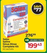 Salex Saline Sinus Rinse Complete Kit 60 Sachets