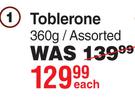 Toblerone Assorted-360g Each