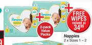 Pampers Nappies (Size 1-2)-2 Pack Value Pack