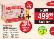 Huggies Giga Bag Gold Nappies