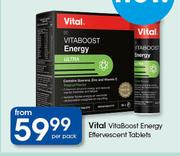 Vital VitaBoost Energy Effervescent Tablets-Per Pack