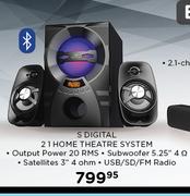 S Digital 2.1 Home Theatre System
