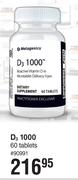 Metagenics D3 1000 60 Tablets