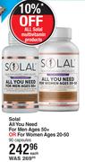Solal All You Need For Men Ages 50+ Or For Women Ages 20-50 90 Capsules-Each