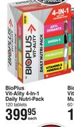 Bio-Plus Vit Ality 4 In 1 Daily Nutri Pack 120 Tablets-Each