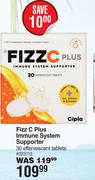 Fizz C Plus Immune System Supporter 30 Effervescent Tablets