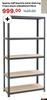 Spaceo Mdf Board & Metal Shelving (5 Tiers Black) W90 X D40 X H176cm