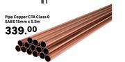Copper Pipe CTA Class 0 SABS 15mm X 5.5m
