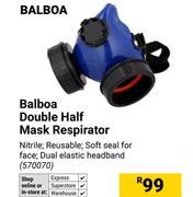 Balboa Double Half Mask Respirator