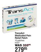 TransAct Medicated Pain Relief Patch-10 Patches