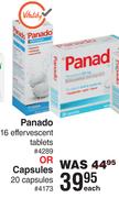 Panado 16 Effervesscent Tablets Or Capsules 20 Capsules-Each
