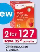 Clicks Iron-Chelate Capsules-2X30's