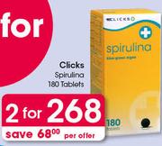 Clicks Spirulina-2X180 Tablets