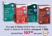 Clicks Multivit Men Or Women, Adult Or Mature Tablets-60's Per Pack
