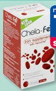 Chela-Fer Iron Supplements 15mg Tablets-60's Per Pack
