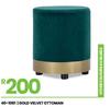 Gold Velvet Ottoman 40-1081