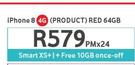 Apple iPhone 8 4G (Product) Red 64GB-On Smart XS+ Free 10GB Once Off