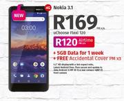 Nokia 3.1 4G-On uChoose Flexi 120 Free Accidental Cover