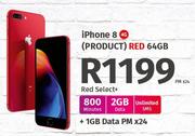 Apple iPhone 8 4G Product Red 64GB-On Red Select+