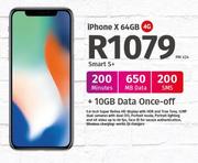 Apple iPhone X 64GB 4G-On Smart S+
