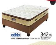 Edblo Super Sleep Pillow Top 137cm Bed set