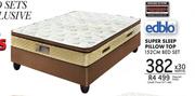 Edblo Super Sleep Pillow Top 152cm Bed Set