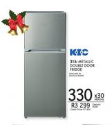 KIC 215L Metallic Double Door Fridge