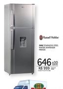 Russell Hobbs 580L Stainless Steel Water Dispenser Fridge