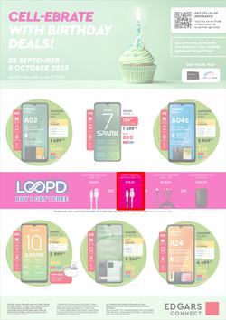 Edgars Mobile : Cell-ebrate Birthday Deals (22 September - 08 October 2023), page 1