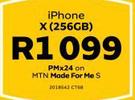 Apple iPhone X 256GB LTE-On MTN Made For Me S
