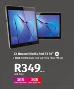 Huawei Media Pad T3 10" 4G-On 6GB Data Plus Huawei Media Pad T3 10"-On 500MB Data Topup Price Plan