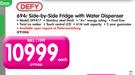 Defy 694ltr Side-By-Side Fridge With Water Dispenser DFF417