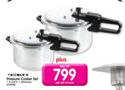 Tedelex 4ltr & 7ltr Aluminium Pressure Cooker Set-Per Set