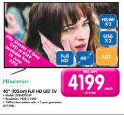 Hisense 40" Full HD LED TV LEDN40D36P