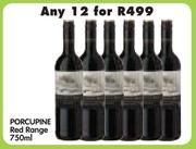 Porcupine Red Range-12x750ml