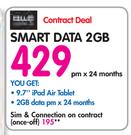 Apple 9.7" iPad Air Tablet 3G/16GB MD794-Smart Data 2GB