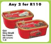 Ola Gino Ginelli Ice Cream(All Variants)-2x1.5L