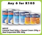 Nestle Caramel Treat 360g Or Dessert Cream 290g Or Ideal Evaported Milk 380g-6's