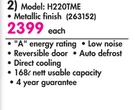 Hisense 220Ltr Double Door Fridge/Freezer H220TME