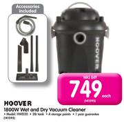 Hoover 1800W Wet and Dry Vacuum Cleaner HWD20
