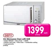Defy 34Ltr Microwave Oven with Grill DMO343