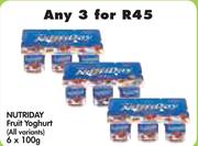 Nutriday Fruit Yoghurt (All Variants)-6 x 100gm-3's