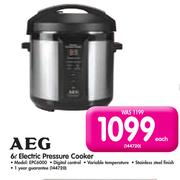 AEG 6Ltr Electric Pressure Cooker EPC6000