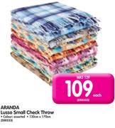 Aranda Lusso Small Check Throw-130cmx170cm-Each