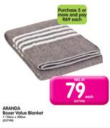Aranda Boxer Value Blanket-150cmx200cm-Each